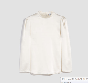 MAX & Co. ストレッチ シルク サテン ブラウス