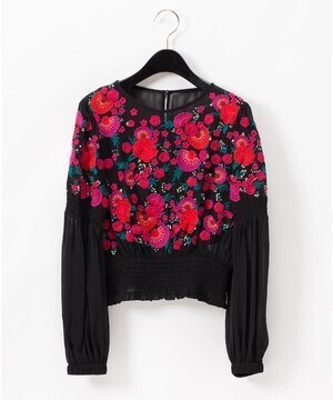 GRACE CONTINENTAL シャーリングショートトップ