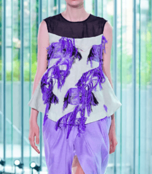 STAIR IIRIS CUT JAQUARD BLOUSE