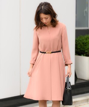 TONAL スキッパーフレアロングドレス