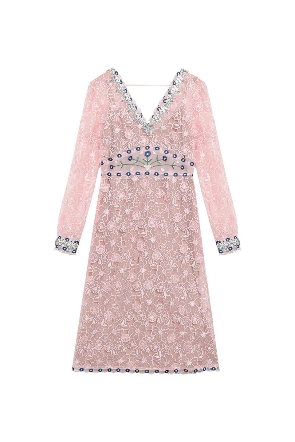 kloset Long Sleeve Lace Dress
