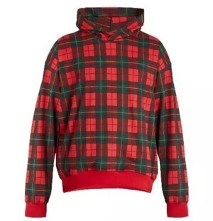 FEAR OF GOD Checked cotton hooded sweatshirt