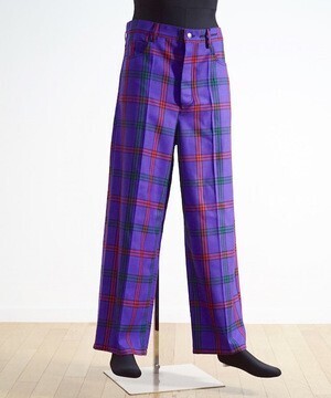 magliano raver’s pants purple check" "