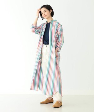 BEAMS BOY マルチストライプ ワンピース
