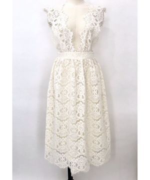lilLilly レースサスペンダースカート