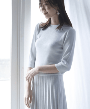 M.deux 【612-1061085】(セットアップ対応商品)【WEB限定】ラメハイネックニット