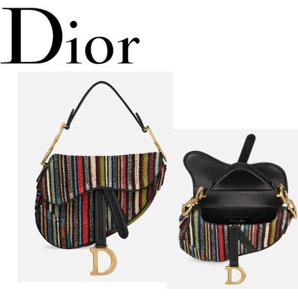 Christian Dior マルチストライプミニサドルバッグ