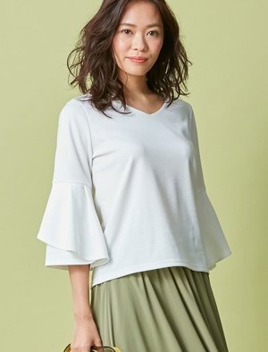 FABIA FABIA/【608475】/タックフレアースリーブカットソー