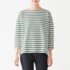 無印良品 太番手天竺編みドロップショルダーＴシャツ(七分袖)