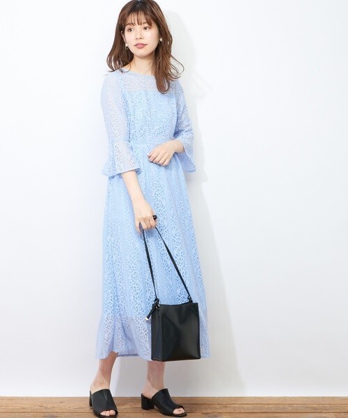 natural couture 総レースロングワンピ