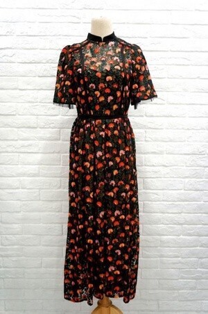 LOKITHO LOKITHO (ロキト）FLOWER EMBROIDERY DRESS red - The Galaxy Harmony!!!!