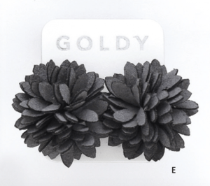 GOLDY 1180913 E ソフトタッチ フラワーピアス ピアス ダークグレー