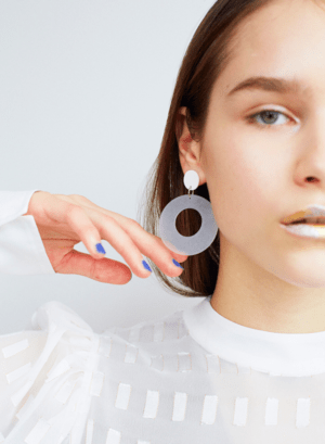 ROOM clear modern hoop pierce