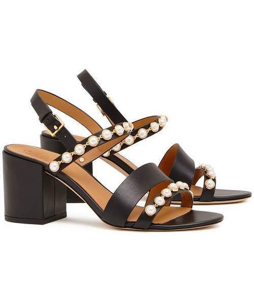 Tory Burch EMMY MID-HEEL PEARL SANDAL