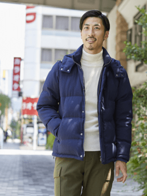 FREDY&GLOSTER ウールライクMIX”ALLIED”ダウンジャケット