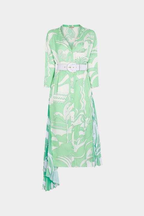 Emilio Pucci La Villa Print Asymmetric Shirt Dress