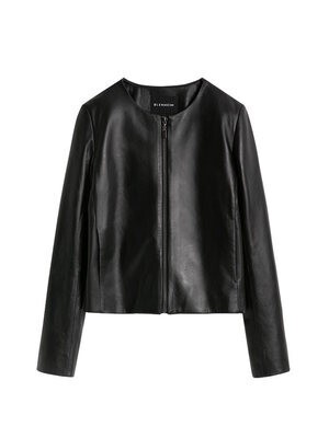 BLENHEIM ノーカラーラムレザージャケット