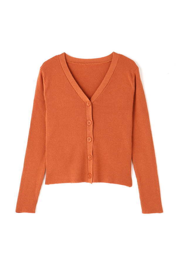 N.（N. Natural Beauty Basic） コットンリブニットセットアップ Vネックカーディガン