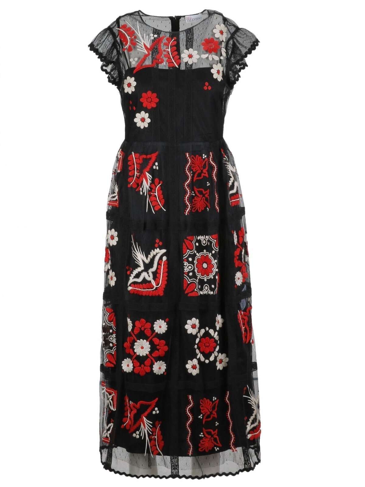 RED VALENTINO エンブロイダリー マキシドレス
