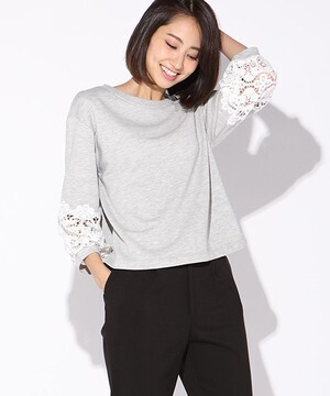 ketty cherie レーススリーブプルオーバー