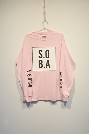 S.O.B.A 【jwtsb0007】フロントBOXプリントロングスリーブTシャツ