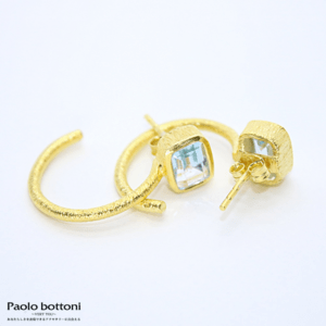 Paolo bottoni 【天然石ピアス】ブルートパーズ 8sP0239I