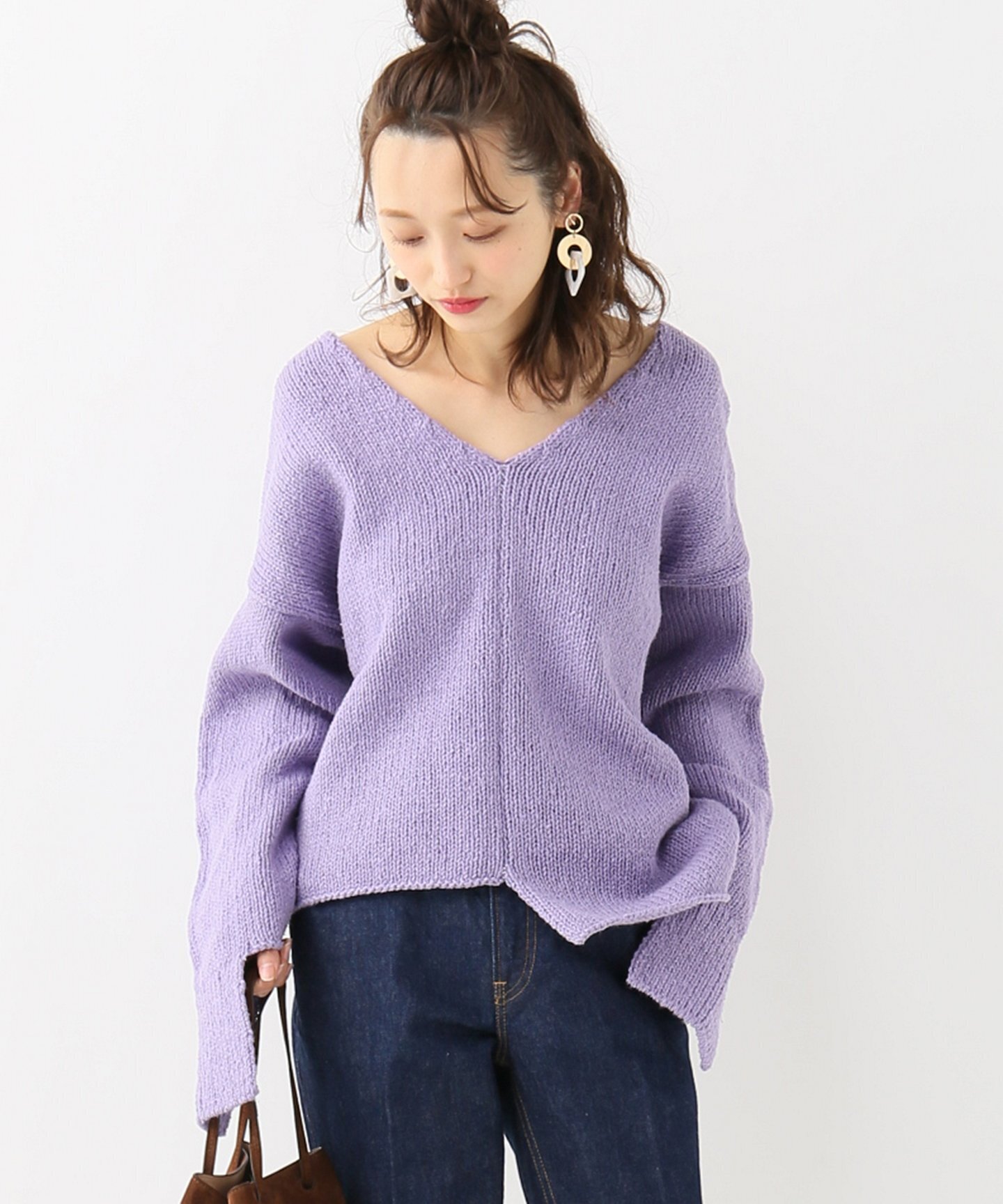JANE SMITH Vネックニットプルオーバー