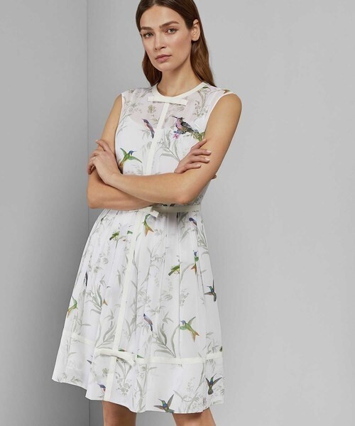 Ted Baker London 花柄シフォンワンピース