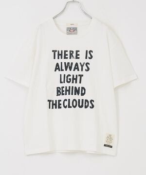 CUBE SUGAR さくら並木プロジェクト オーガニックコットン ロゴプリントクルーネックTシャツ