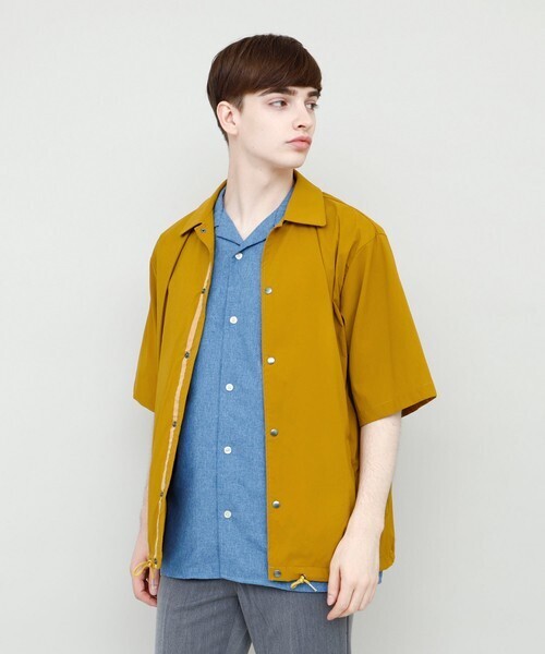 EMMA CLOTHES Nylon Cloth Coach Jacket ストレッチナイロン コーチジャケット 半袖