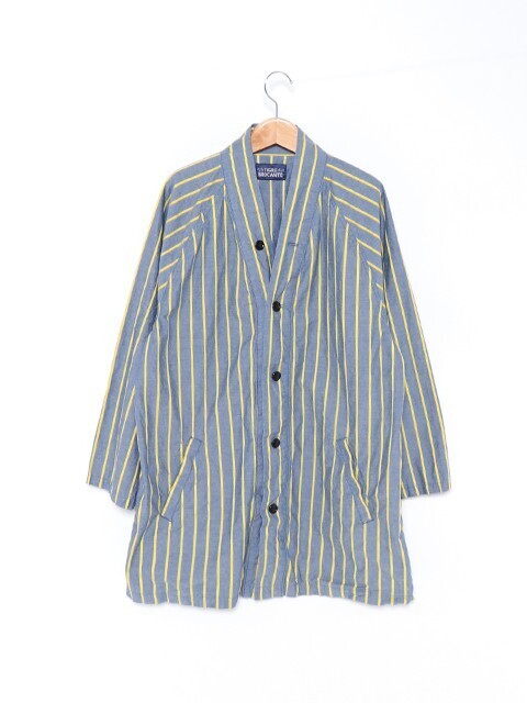 TIGRE BROCANTE ストライプシャンブレーハッピシャツコート