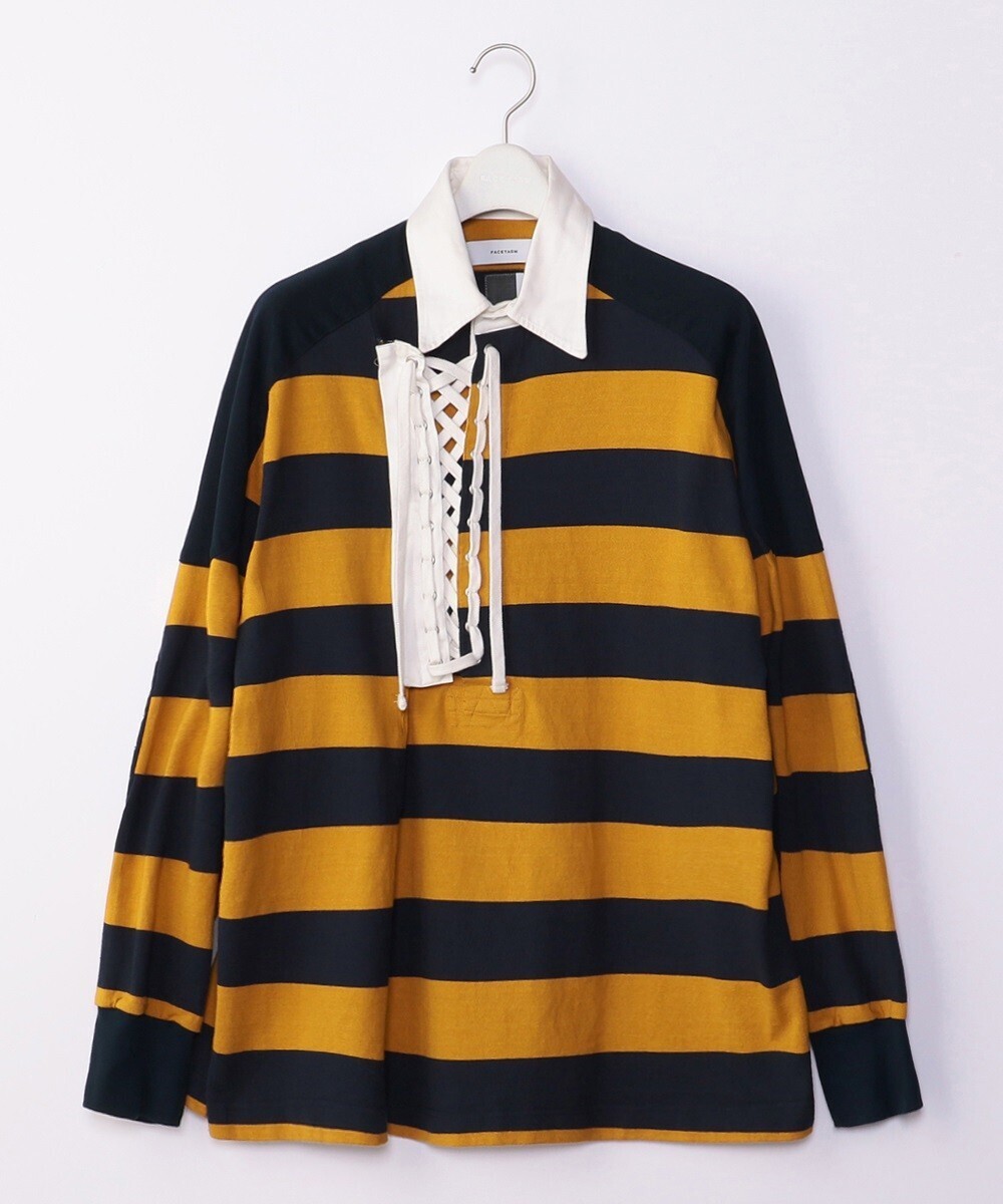 FACETASM CHOLOMBIANO STRIPE RUGBY SHIRT
