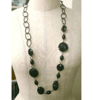 MIQUILA MQ271ブラックロングネックレス
