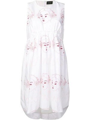 Simone Rocha ノースリーブ フレアドレス