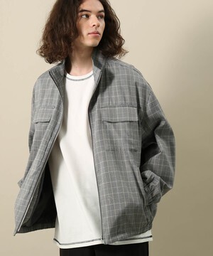 JUNRed クローズチェックスタンドブルゾン