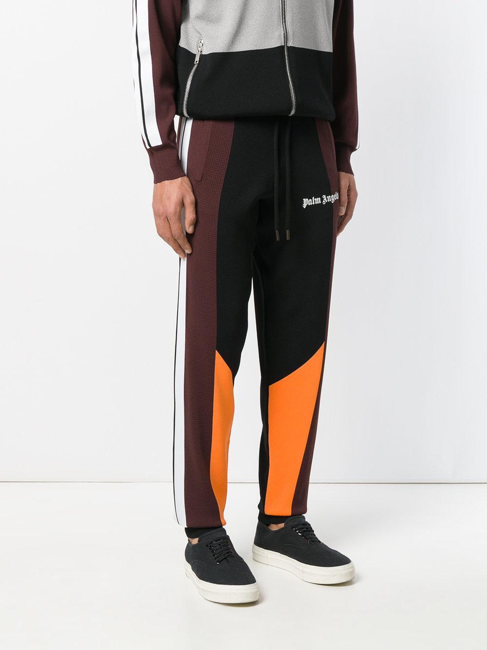 PALM ANGELS block track pants