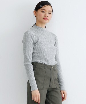 MERLOT IKYU リブタートルネックニットプルオーバー