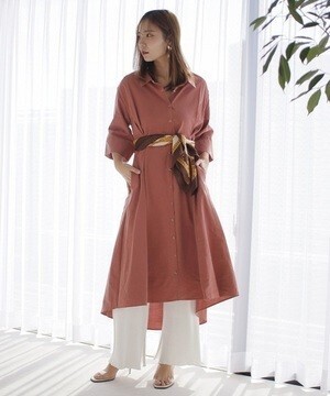 LADYMADE ナチュラルロングシャツワンピース