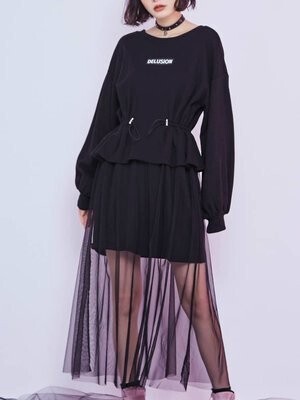 EATME チュールコンビぺプラムワンピース