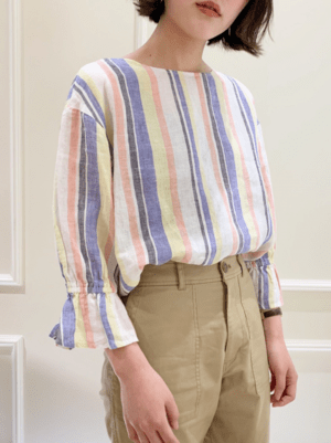FREDY&GLOSTER リネンキャンディスリーブブラウス