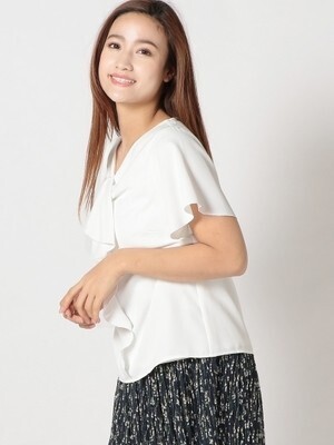 MISCH MASCH ラッフル半袖ブラウス