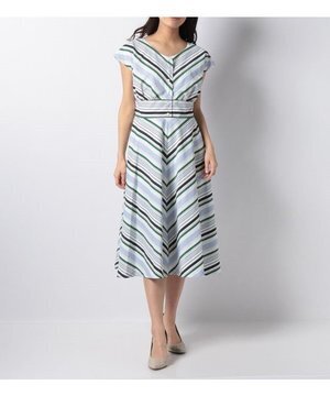 Debut de Fiore マルチストライプワンピース