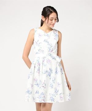 LAISSE PASSE グラデーションフラワーブーケワンピース