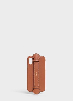 CELINE IPHONE X & XS ストラップ付きケース / スムースカーフスキン