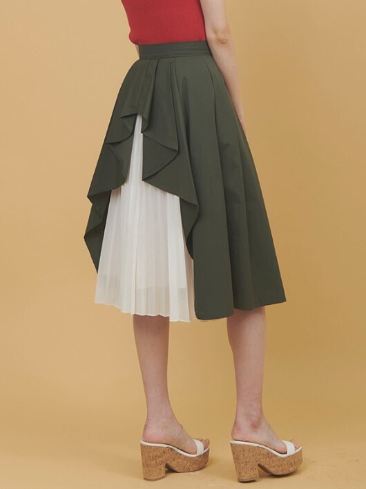 31 Sons de mode バックプリーツデザインスカート