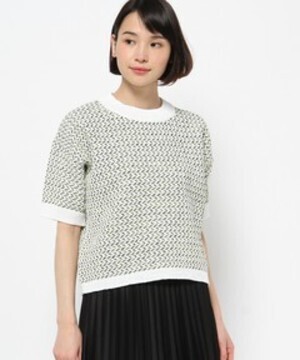 GRACE CONTINENTAL ツィードニットトップ