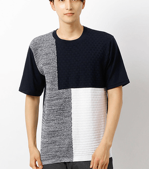 COMME CA ISM ニット コンビ Tシャツ
