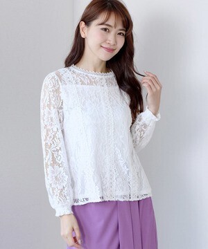 MEW’S REFINED CLOTHES シアレースブラウス