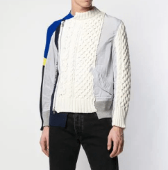 sacai パッチワーク プルオーバー