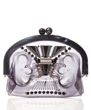Mame Kurogouchi VINYL CHLORIDE “GAMAGUCHI” CLUTCH BAG